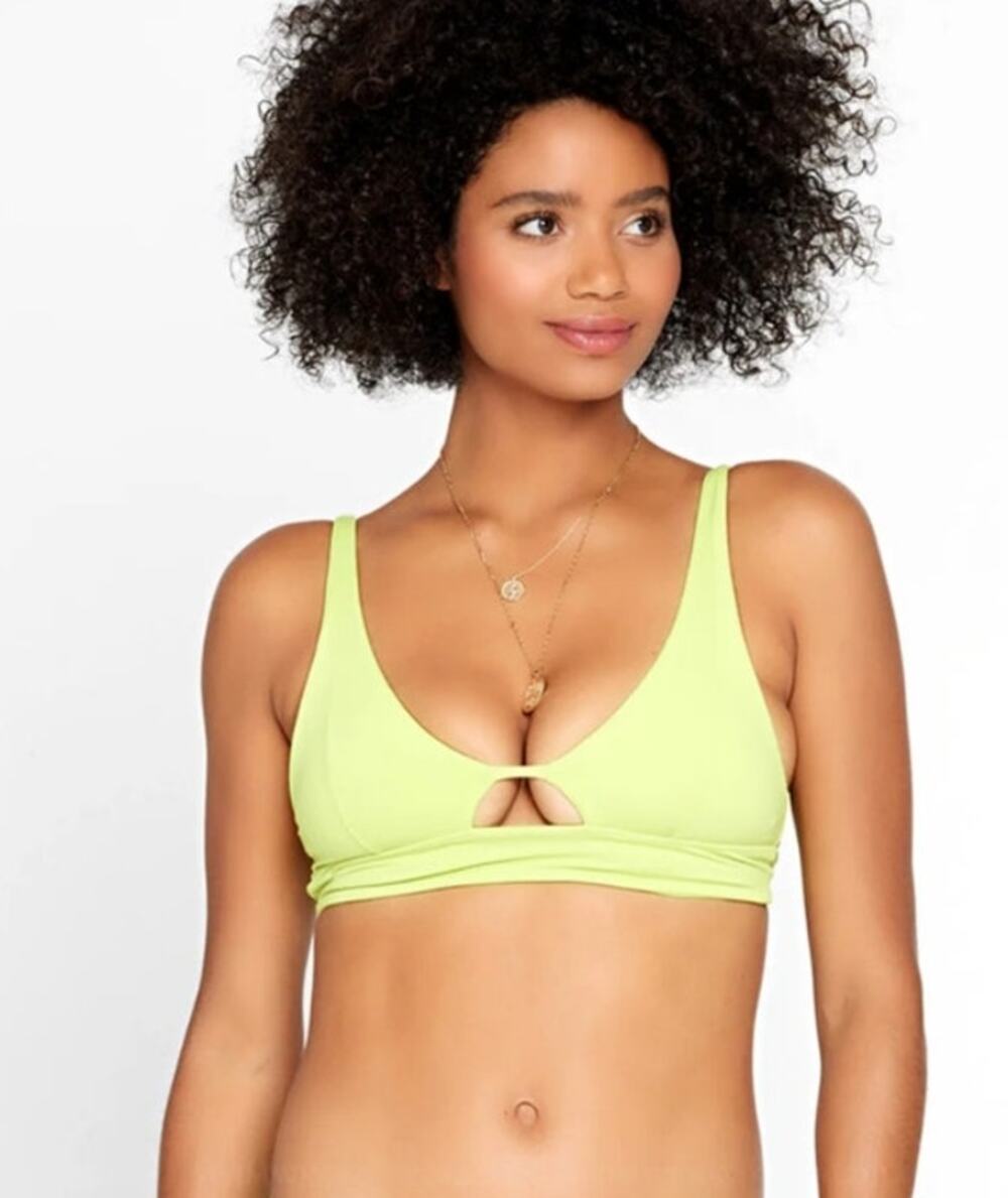 L*Space Alia Bikini Top in Kiwi Green Size Small NWT